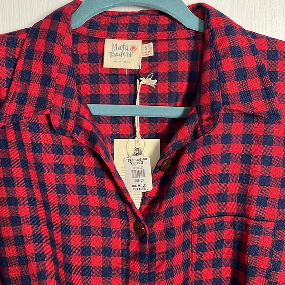 Sabina Shirtdress Red Gingham size womens Small - Picture 3 of 11